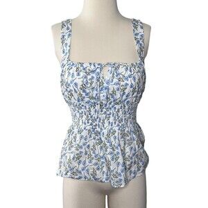 Women's J Crew Liberty Smocked Waist Tank Top Ros Floral - XS